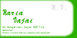 maria vajai business card